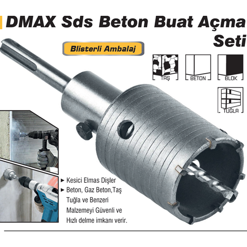 BETON BUAT AÇMA SETI 70 mm (SDS PLUS) DMAX DMX4512