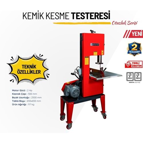 GEBAMAX ET VE KEMIK KESME MAKINESI 2 HP 220 VOLT BMT30220