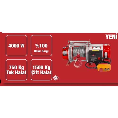 ELEKTRIKLI VINÇ ATTLAS 750-1500 ATEV1500