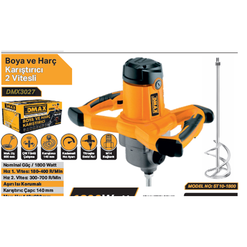 DMAX BOYA-HARÇ KARISTIRICI 1800W ST10-1800 DMX3027