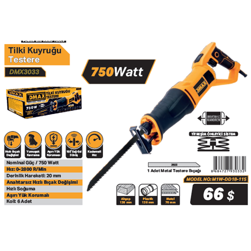 DMAX PANTER TESTERE 750W M1W-DD18-115 DMX3033