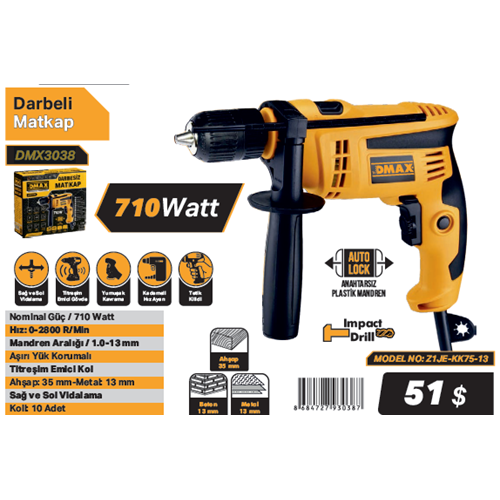 DMAX DARBELI MATKAP 710W DMX3038
