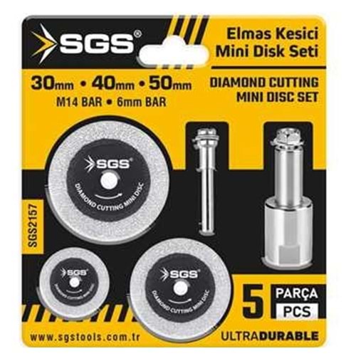 SGS ELMAS KESICI MINI DISK SETI 5 PARÇA SGS2157
