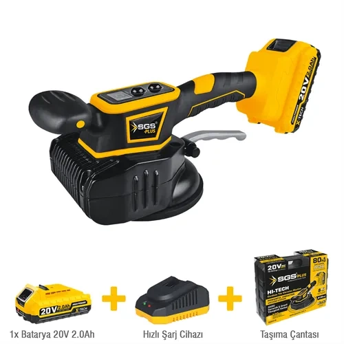 SGS AKÜLÜ SERAMIK-GRANIT TITRESIMLI VANTUZ 130 mm 20V 1*2.0 Ah SGS5416
