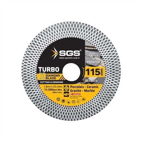 SGS TURBO X ELMAS HASSAS KESICI VE TASLAYICI (115*1,6 MM) SGS2328