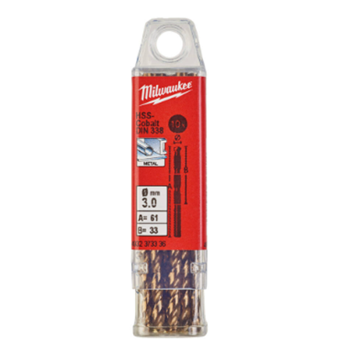 MILWAUKEE HSS METAL UCU 3.0*61mm 10lu T4932373336