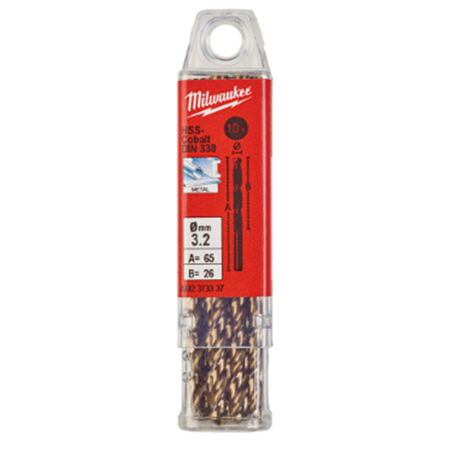 MILWAUKEE HSS METAL UCU 3.2*65mm 10lu T4932373337
