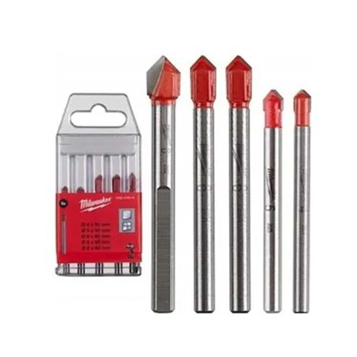 MILWAUKEE MATKAP UCU SETI CAM SERAMIK 5 parça T4932479948