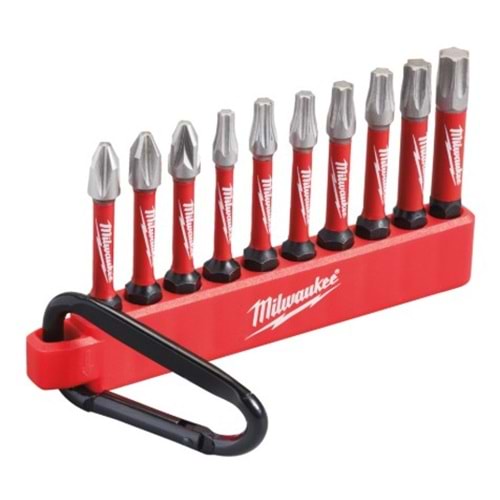MILWAUKEE BITS UÇ SETI 10 parça SHOCKWAVE T4932480941