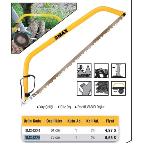 KOLASTAR TESTERE KOLU AGIZLI 76 CM TK DMAX 4325