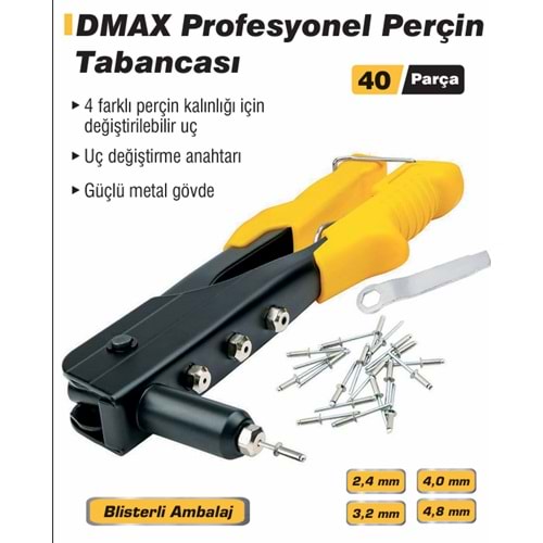 PERÇIN TABANCASI PROF 40 PRÇ DMAX 4562