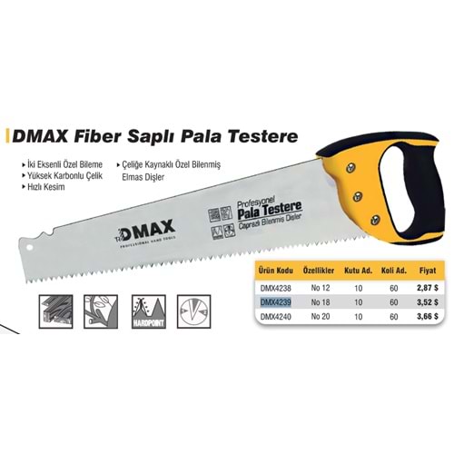 FIBER SAPLI PALA TESTERE NO:18 DMAX 4239