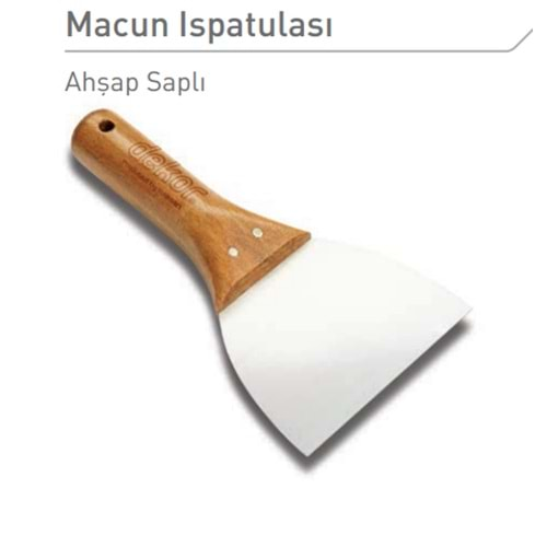 DEKOR MACUN ISPATULASI AHSAP SAPLI PASLANMAZ 10 CM KOD 015