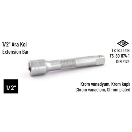 IZELTAS LOKMA ANAHTAR UZATMA ARA KOL 1/2 -250MM