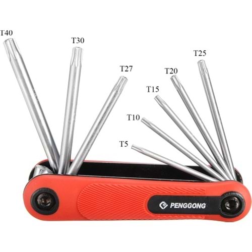 ALYAN TAKIMI TORX KATLANIR 8 PARÇA CEP MODELI