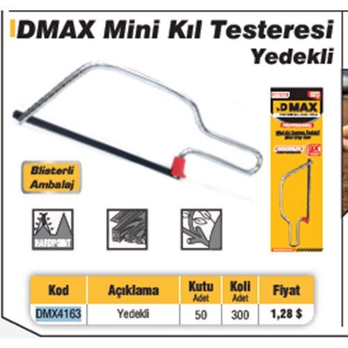 KIL TESTERESI MINI YEDEKLI DMAX-4163