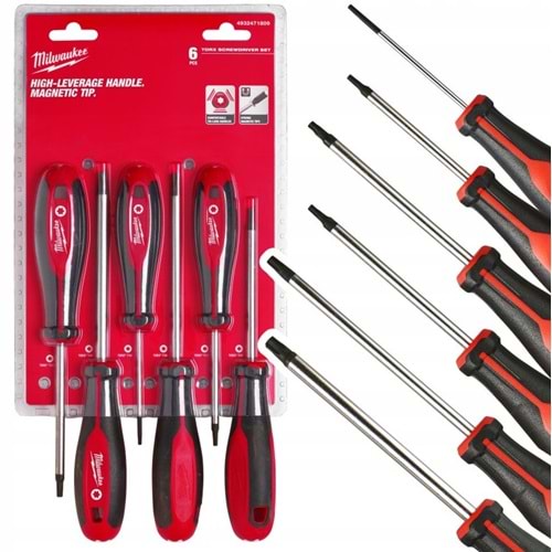 MILWAUKEE TRI-LOBE TORX TORNAVIDA SETI 6 parç T4932471809