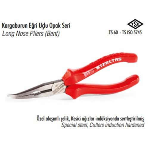 İZELTAŞ KARGABURUN EĞRİ UÇLU OPAK SERİ 180 mm (TS-60-180)