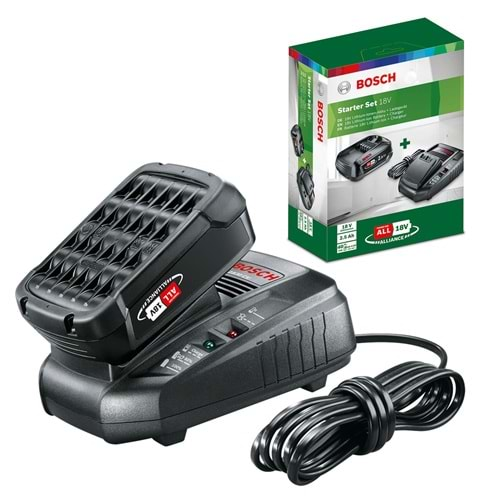 BOSCH YEDEK AKÜ VE ŞARJ CİHAZI YEŞİL 18V (2.5Ah,Tek Akü + AL1830)