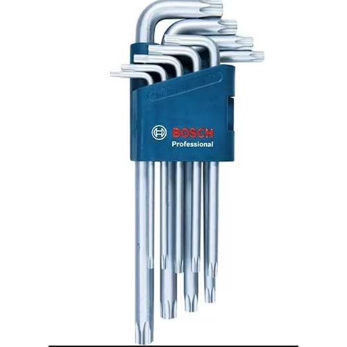 BOSCH Alyan Takimi Mavi Torx L Tipi 9 Parça.(10-50mm)