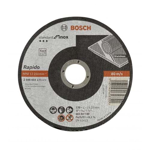 BOSCH SDİnox Rap.Kesme Taşı 115*1,0 mm