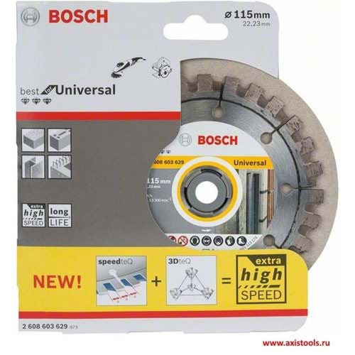 BOSCH KESME DİSKİ ELMAS BFUni+Metal 115*22,23mm