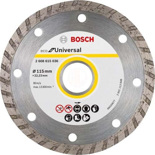 BOSCH KESME DİSKİ ELMAS EFUnivT 115*22,23mm