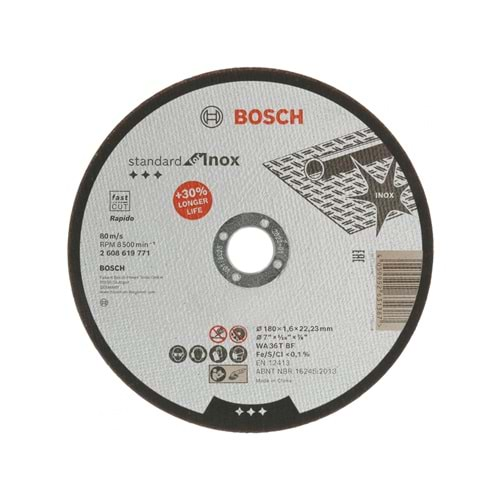 BOSCH METAL KESME TAŞI SDİnox Rap. 180*1,60