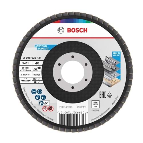Bosch X451 115mm 80K Flap Disk