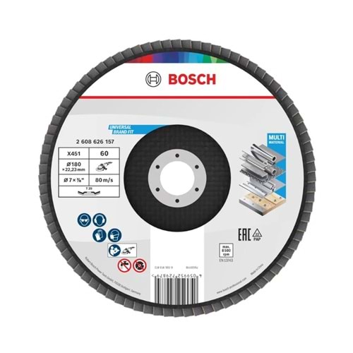 Bosch X451 180mm 60K Flap Disk
