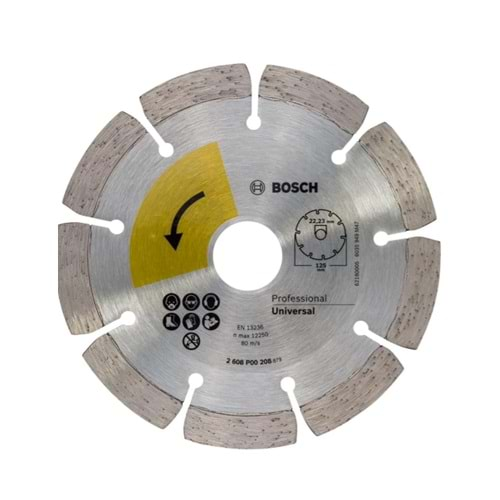 BOSCH KESME DİSKİ ELMAS SEGMANLI Universal 115mm 22,23mm