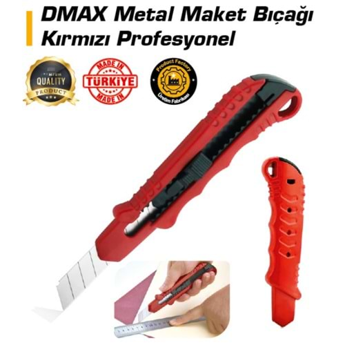 MAKET BIÇAĞI METAL KIRMIZI PROFOSYONEL DMAX