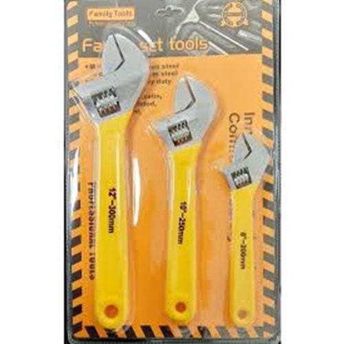 KURBAĞACIK ANAHTAR 3 lü set FAMİLY TOOLS