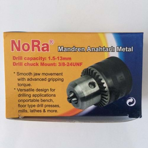 MANDREN MATKAP DEMİR ANAHTARLI 10 MM -NORA