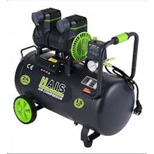 KOMPRESÖR MAKİNESİ HAIS 24 LT SESSİZ YAĞSIZ 1,5 HP