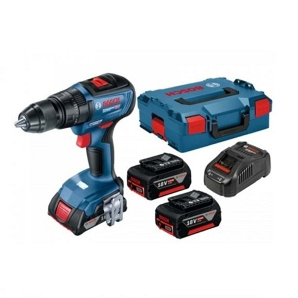 BOSCH AKÜLÜ DELME VIDALAMA DARBELI GSB 18V-50 (2x5.0Ah; L-Boxx)