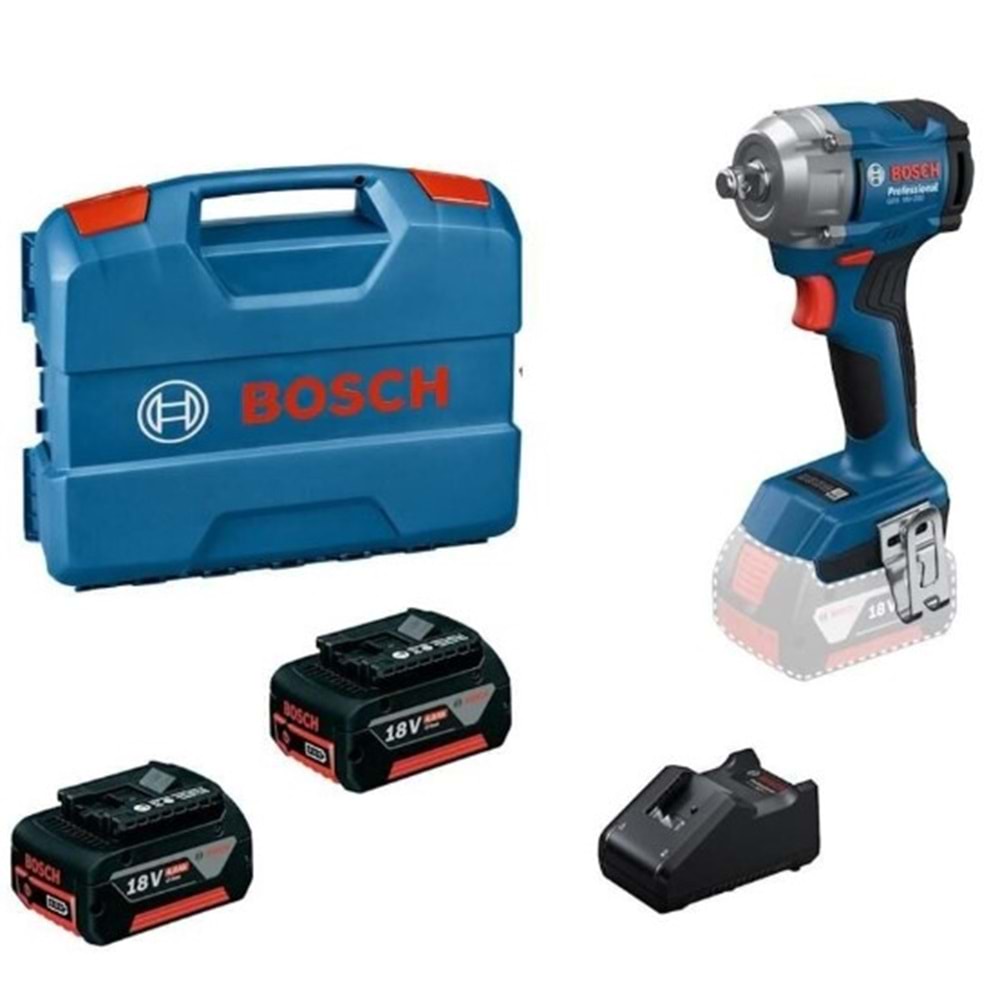 BOSCH AKÜLÜ SOMUN SIKMA GDS 18V-350 (2x4Ah)