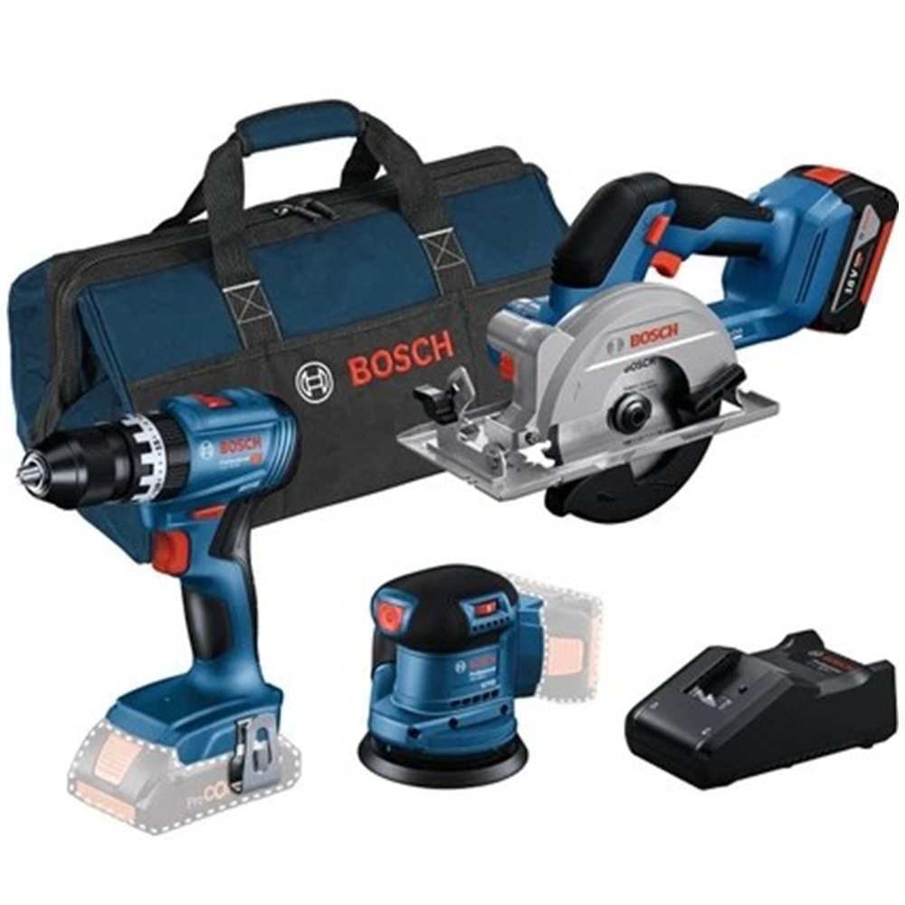 BOSCH AKÜLÜ SET GEX+GKS+GSB (1x Gba 4.0AH + Gal 18V-40)