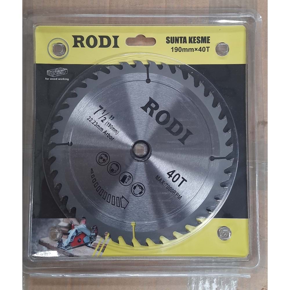 SUNTA KESME DISKI 190*40MMT RODI