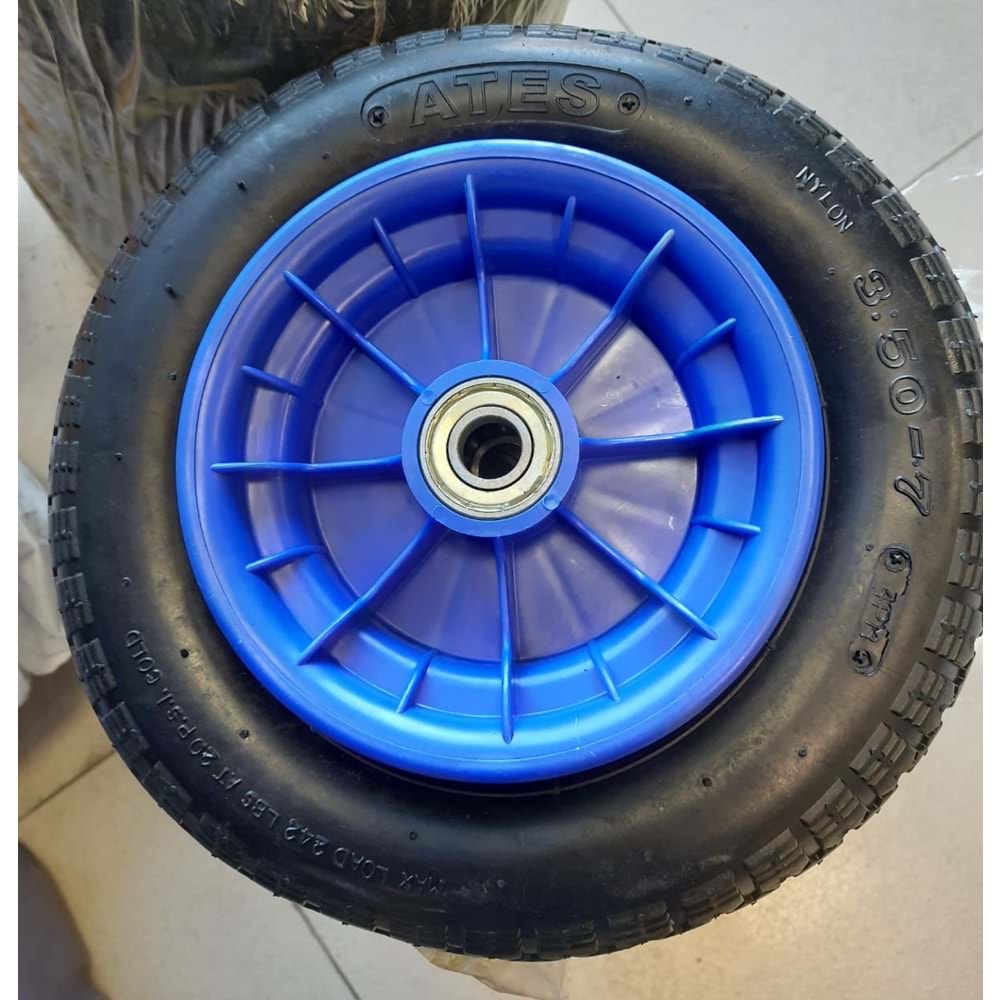 HAVALI TEKER 350*7 PLASTIK JANT MAVI ATES