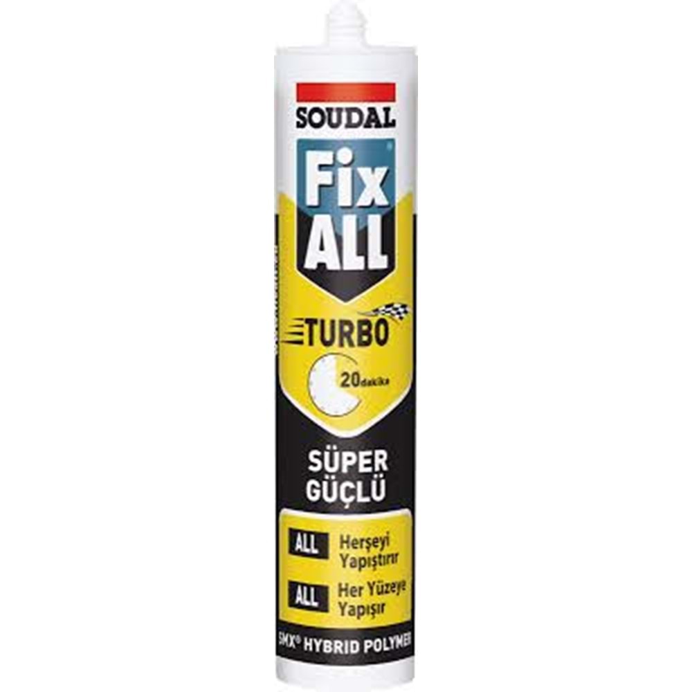KORNIS YAPISTIRICI FIX ALL TURBO YAPISTIRICI BEYAZ 290 ML SOUDAL