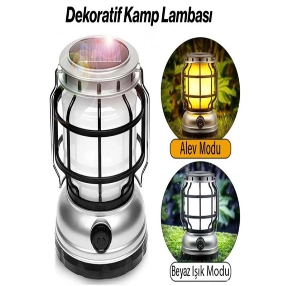 EL FENERI KLAUS KE47721 KAMP TIPI 1200MAH 2W GÜNES ENERJILI DEKORATIF