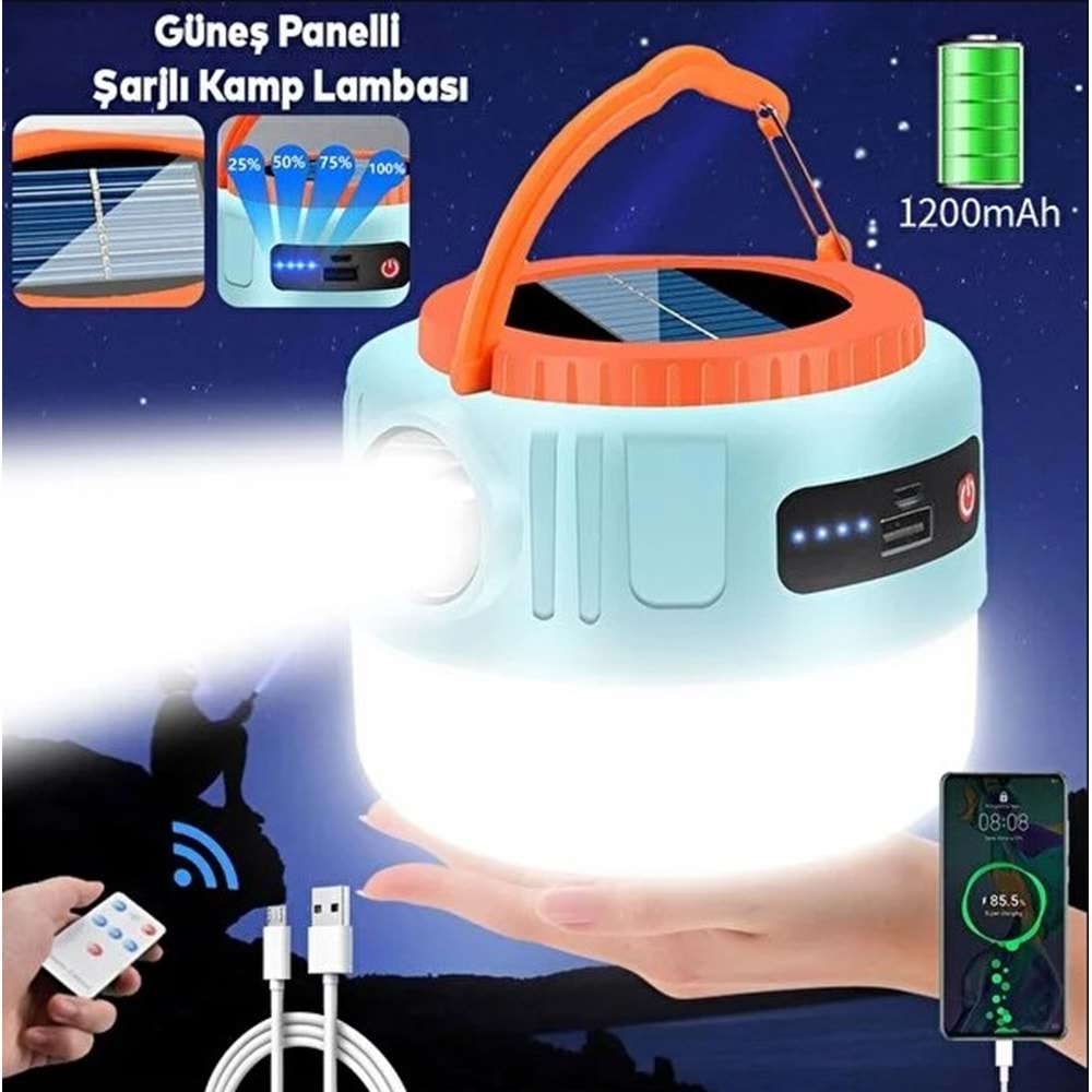 EL FENERI KAMP TIPI SARJLI KLAUS GÜNES ENERJILI 3W 1200MAH KE47719