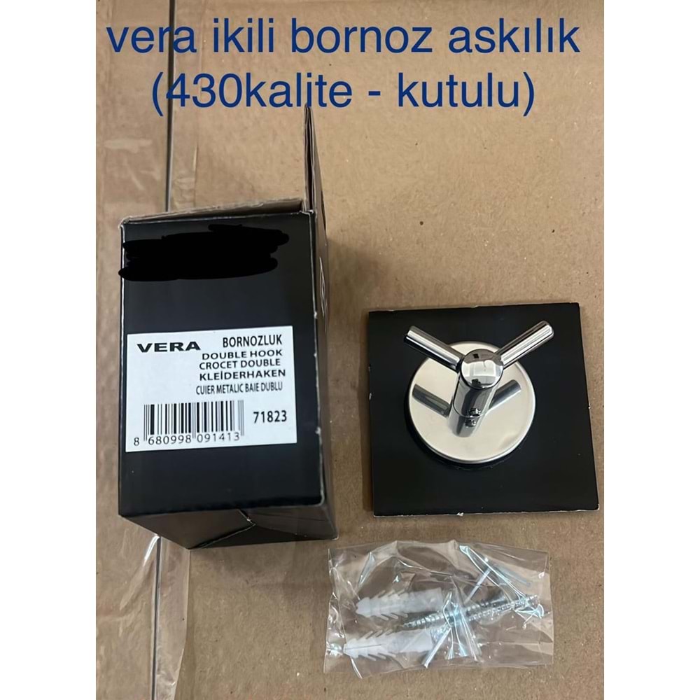 BORNOZ ASKILIGI 2 LI VERA KROM 430 KALITE KUTULU