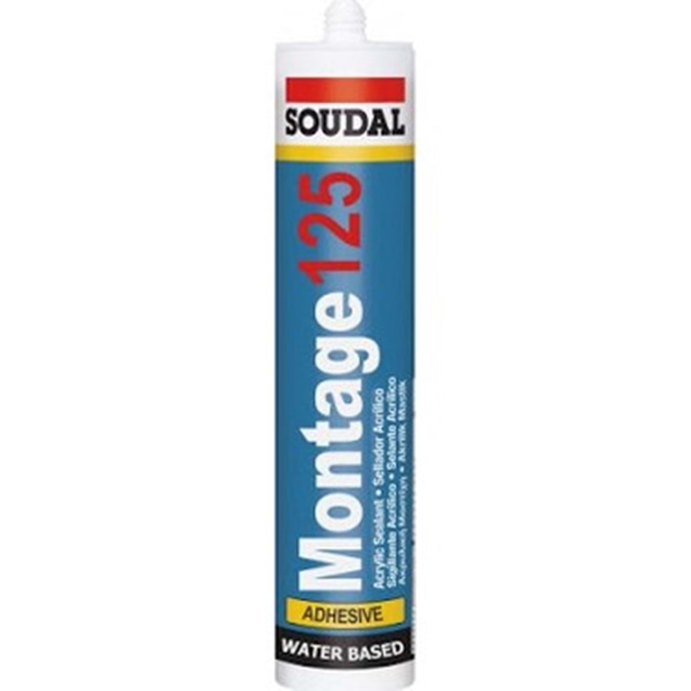 SOUDAL AKRILIK MONTAJ YAPISTIRICI 310 mm BEYAZ MONTAGE 125