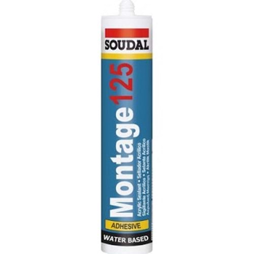 SOUDAL MONTAGE 125 AKRILIK MONTAJ YAPISTIRICI 310 ML BEYAZ