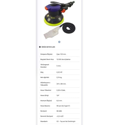 HAVALI DAIRESEL ZIMPARA MAKINESI GISON GPS303S5 123mm