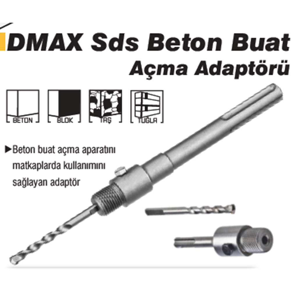 SDS PLUS PANÇ ADAPTÖRÜ buat açma ucu içi 400mm DMX4354
