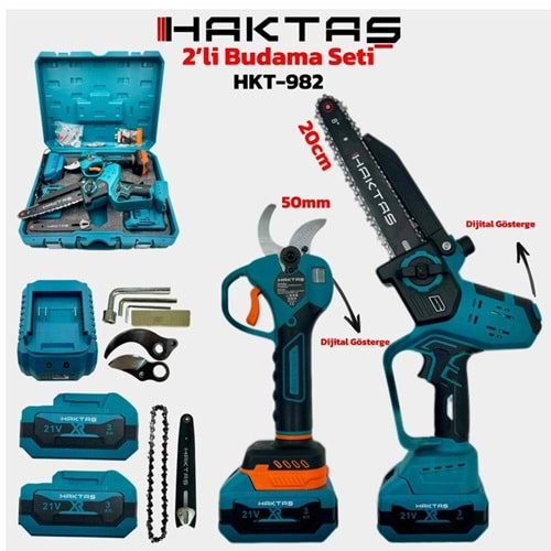 HAKTAS HKT982 AKÜLÜ 2 LI BUDAMA SETI