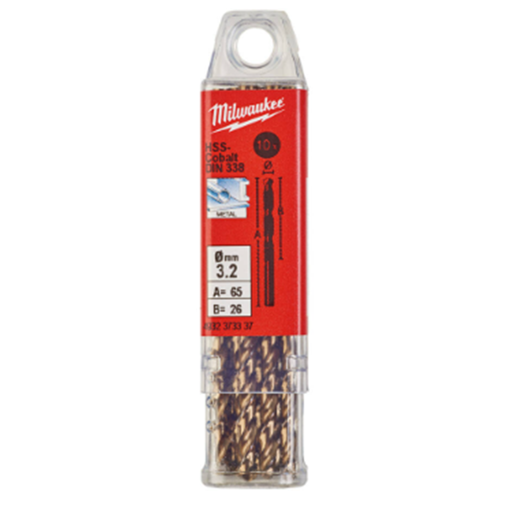 MILWAUKEE HSS METAL UCU 3.2*65mm 10lu T4932373337